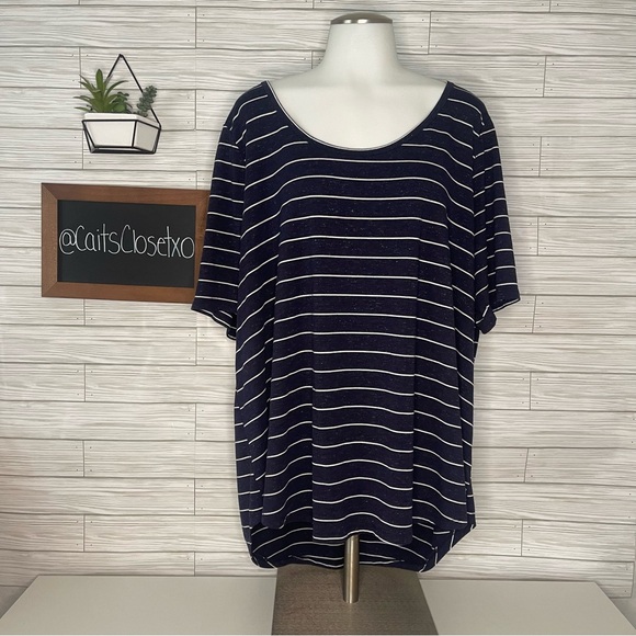 Lane Bryant Tops - Lane Bryant Striped/Sparkly Top